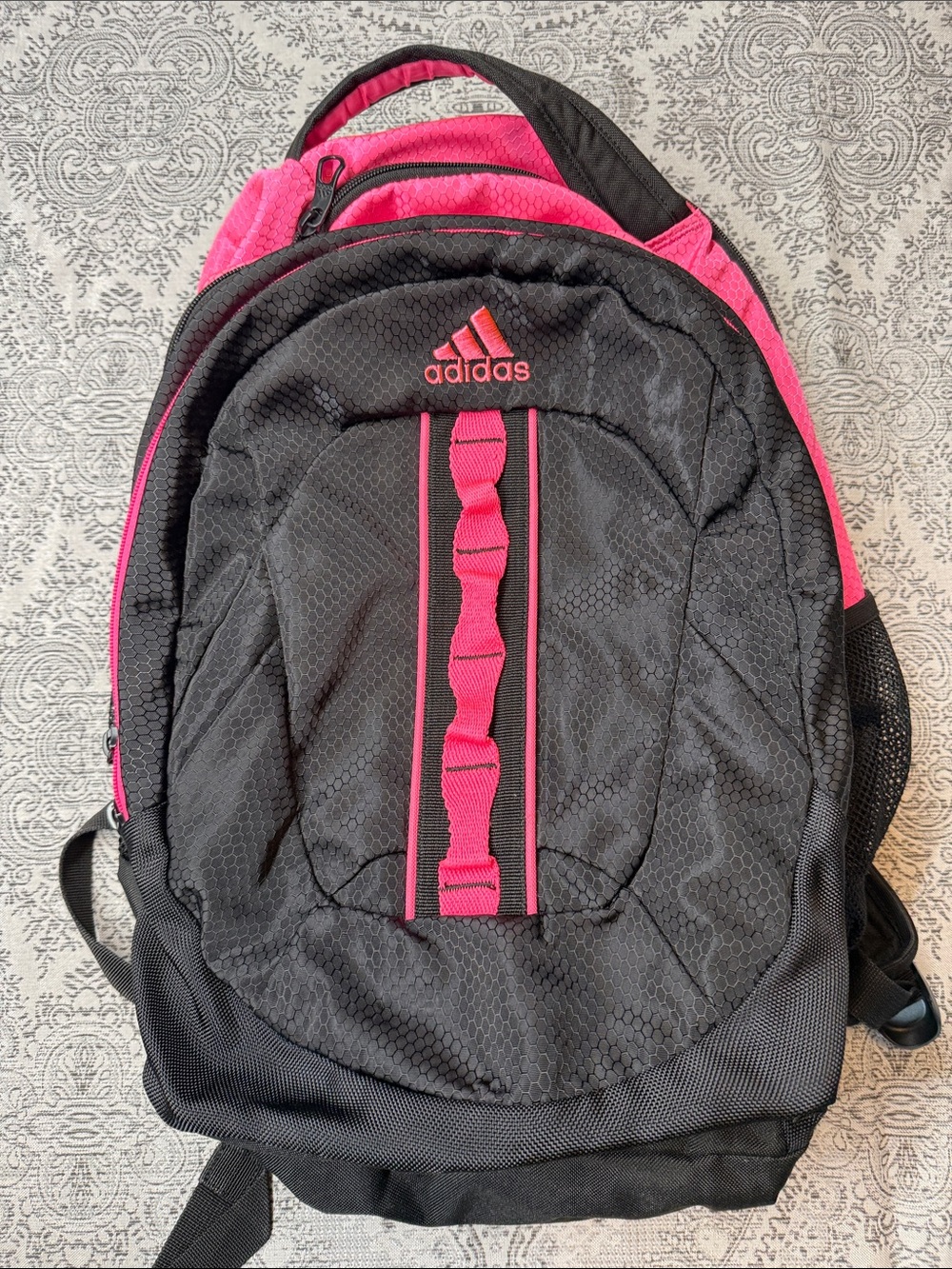 adidas Black and Hot Pink Sport Backpack